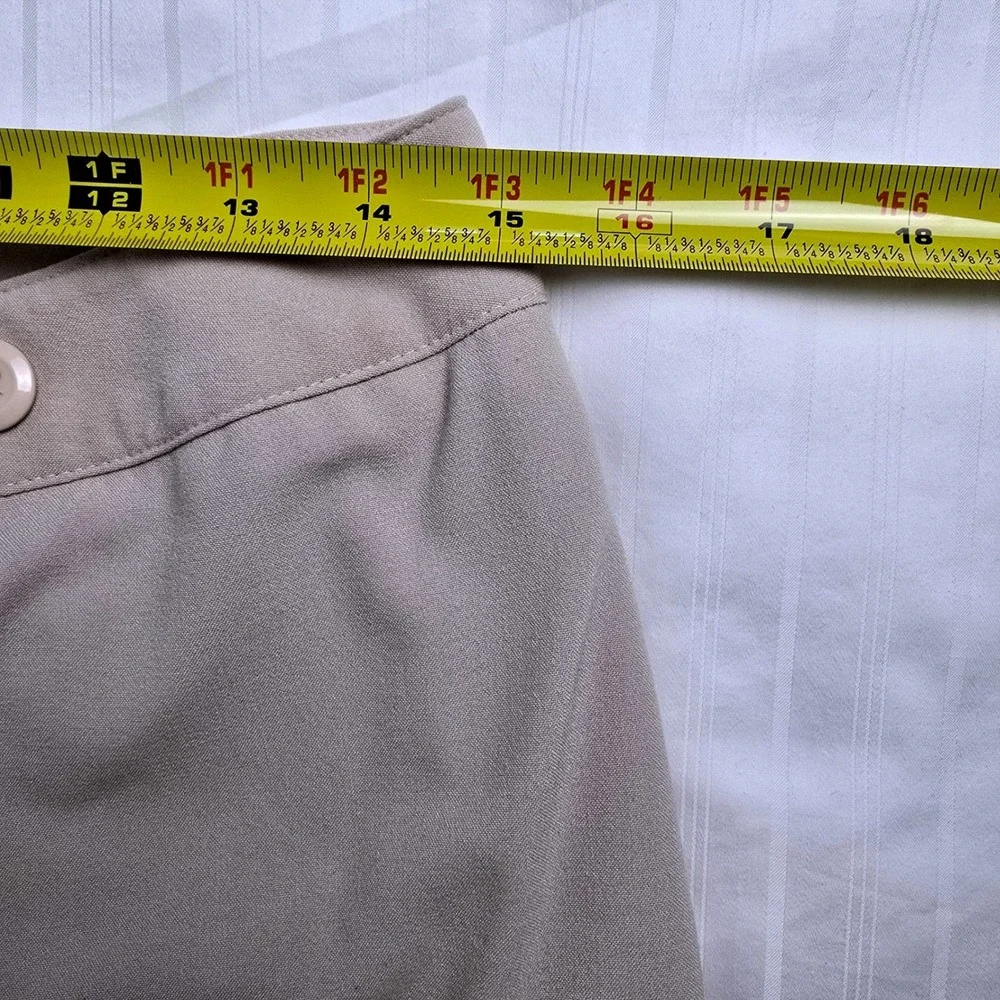 Worthington Stretch Dress Pants Womens 10T Tall Beige Tan Straight‎ Leg Trousers
